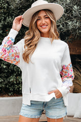 Raelynn Floral Patchwork Casual Sweatshirt