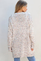 Ailany Confetti Rib Knit Long Sleeve Cardigan